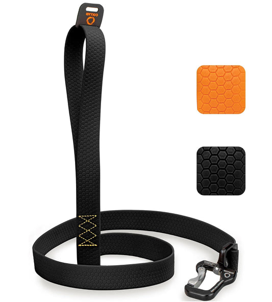 Black Extra Heavy Duty Dog Leash 4 Ft X 1 in for Large Medium and Small Dogs
